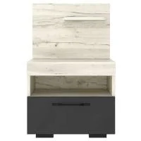 Тумба прикроватная Соната ТС-450 дуб крафт белый/антрацит Тумба прикроватная Соната ТС-450 дуб крафт белый/антрацит