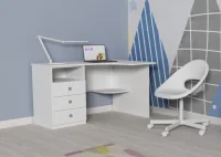Угловой письменный стол Кадет белый