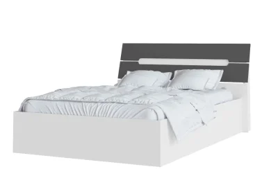 Кровать Гавана 160х200 белый/серый графит