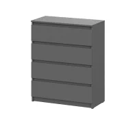 Комод 4 ящика Денвер графит серый Комод 4 ящика Денвер графит серый