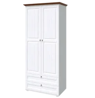 Шкаф 2-х створчатый Валенсия белый