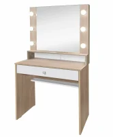 Туалетный столик №7 дуб сонома/белый