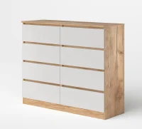 Комод Охта Лайт 1200.8 дуб вотан/белый Комод Охта Лайт 1200.8 дуб вотан/белый