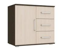 Комод Белла 3 ящика 1 дверь венге/дуб беленый Комод Белла 3 ящика 1 дверь венге/дуб беленый