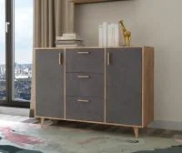 Комод Эго К-2 (НГ) дуб крафт золотой/камень темный Комод Эго К-2 (НГ) дуб крафт золотой/камень темный