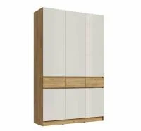 Шкаф 3-х створчатый Роджина дуб крафт/белый глянец