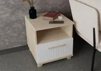 Тумба прикроватная Копенгаген с ящиком дуб сонома/белый матовый Тумба прикроватная Копенгаген с ящиком дуб сонома/белый матовый