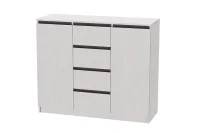 Комод 2 створки/ящики Кэт-1 ясень анкор светлый/графит Комод 2 створки/ящики Кэт-1 ясень анкор светлый/графит