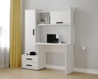 Стол компьютерный Квартет-9 белый