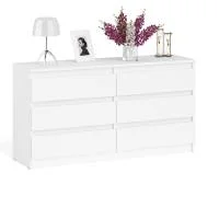 Комод на шесть ящиков МК 1380.6 белый Комод на шесть ящиков МК 1380.6 белый