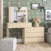 Стол косметический с подсветкой 110 дуб сонома