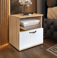 Тумба прикроватная ТПР-3 дуб сонома/белый Тумба прикроватная ТПР-3 дуб сонома/белый