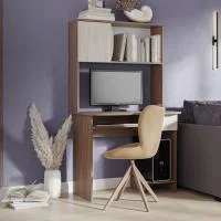 Стол компьютерный №2 ясень шимо темный/шимо светлый