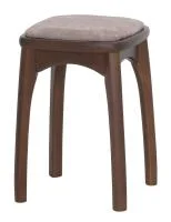 Табурет с фигурной ножкой мягкий бочонок Н орех
