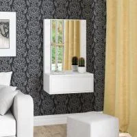 Стол косметический навесной с подсветкой белый Стол косметический навесной с подсветкой белый