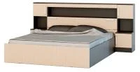 Кровать Бася с надстройкой с тумбами венге/дуб беленый Кровать Бася с надстройкой с тумбами венге/дуб беленый