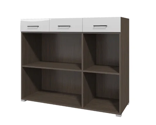 Комод Ненси венге/белый глянец Комод Ненси венге/белый глянец