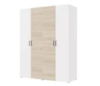 Шкаф 4-х створчатый Бостон 1800 белый/дуб сонома