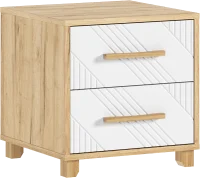 Тумба прикроватная Ирис браш вайт/дуб крафт (2 шт) Тумба прикроватная Ирис браш вайт/дуб крафт (2 шт)