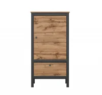 Тумба Лофт REG1D1S/60 дуб вотан/черный Тумба Лофт REG1D1S/60 дуб вотан/черный