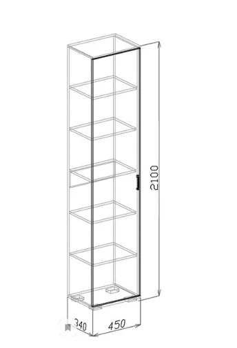 Пенал бельевой Кельн №4 белый/белый софт