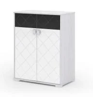 Комод Сальма КМ 022 анкор/белый глянец Комод Сальма КМ 022 анкор/белый глянец