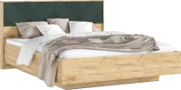 Кровать парящая Ирис 1,6 браш мени грин/дуб крафт Кровать парящая Ирис 1,6 браш мени грин/дуб крафт