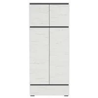 Шкаф Гретта 4С1Я дуб крафт белый/антрацит