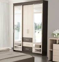 Шкаф-купе Юнона Комби венге/дуб молочный