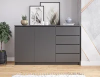 Комод Мори МК 1600.1 графит Комод Мори МК 1600.1 графит