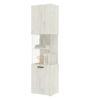 Пенал Алтея стекло дуб крафт белый Пенал Алтея стекло дуб крафт белый