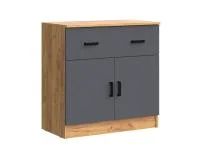 Комод с ящиком и 2-мя дверьми Бася дуб крафт/графит Комод с ящиком и 2-мя дверьми Бася дуб крафт/графит