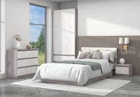 Модульная спальня Соната дуб крафт серый/дуб крафт белый Модульная спальня Соната дуб крафт серый/дуб крафт белый