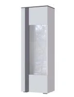 Пенал-витрина Таормина белый/серый графит Пенал-витрина Таормина белый/серый графит