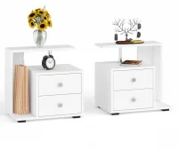 Камелия Тумба прикроватная белый (пара) Камелия Тумба прикроватная белый (пара)