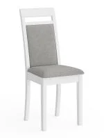 Стул Гольф-12 белый, ткань велюр серый 63 Стул Гольф-12 белый, ткань велюр серый 63