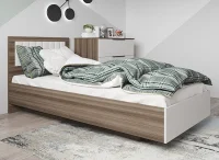 Кровать односпальная Роза 90 орех франклин/белый софт Кровать односпальная Роза 90 орех франклин/белый софт