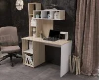 Компьютерный стол №4 дуб сонома/белый