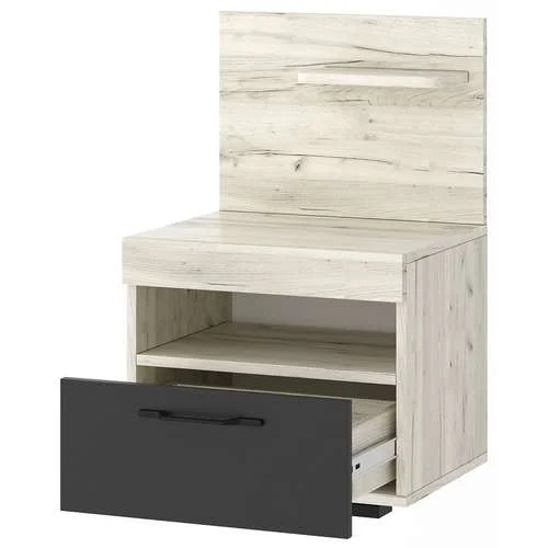 Тумба прикроватная Соната ТС-450 дуб крафт белый/антрацит Тумба прикроватная Соната ТС-450 дуб крафт белый/антрацит