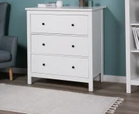 Комод 3 ящика Сага белый