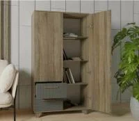 Стеллаж Копенгаген без стекла дуб самдал/серый графит Стеллаж Копенгаген без стекла дуб самдал/серый графит