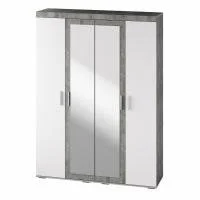 Шкаф четырёхстворчатый Инстайл ШК-31 бетон/белый