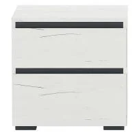 Тумба прикроватная дуб крафт белый/антрацит Тумба прикроватная дуб крафт белый/антрацит