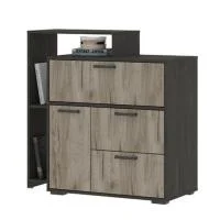 Комод Эдинбург КМ-01 железный камень/дуб крафт серый Комод Эдинбург КМ-01 железный камень/дуб крафт серый