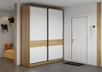 Шкаф-купе Бостон ШК-005 дуб крафт золотой/белый глянец