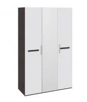 Шкаф комбинированный с 3-мя дверями Фьюжн венге/белый глянец