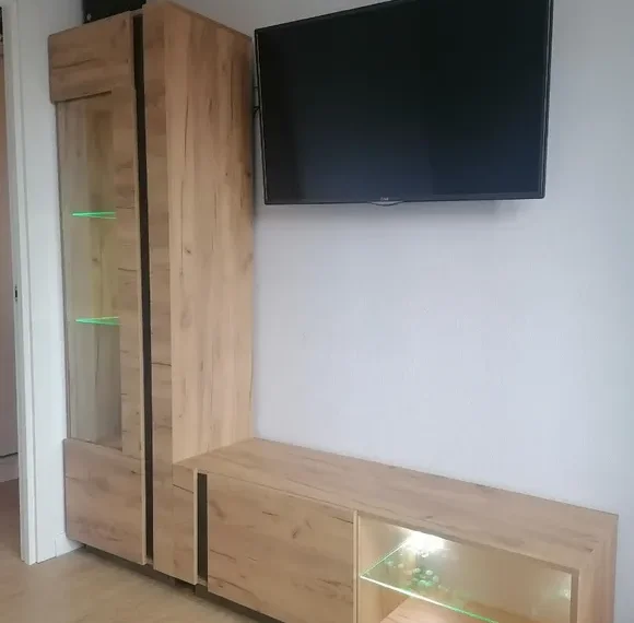 Шкаф-витрина Арчи 03.263 дуб крафт золотой/камень тёмный Шкаф-витрина Арчи 03.263 дуб крафт золотой/камень тёмный