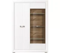 Шкаф с витриной Мальта REG1W1D лиственница сибирская/орех лион Шкаф с витриной Мальта REG1W1D лиственница сибирская/орех лион