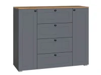 Комод Остин 16.221 серый графит/дуб крафт золотой Комод Остин 16.221 серый графит/дуб крафт золотой