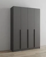 Шкаф Мадрид (1,6) без зеркала графит серый